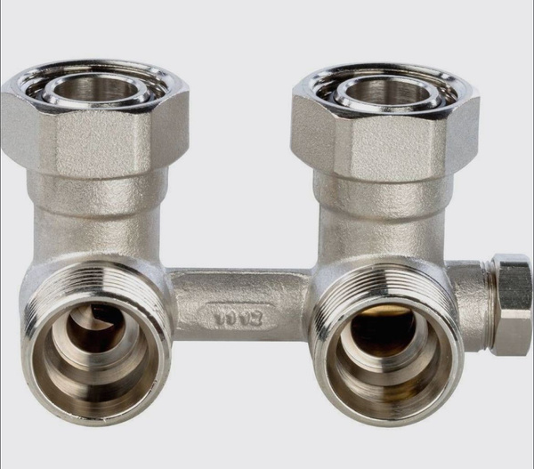 Узел нижнего подключения радиатора для однотрубной системы, угловой 3/4 ...