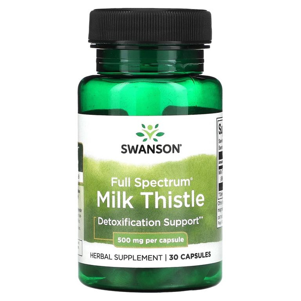 Расторопша Молочная 500 мг 30 капсул, Swanson Full Spectrum Milk ...