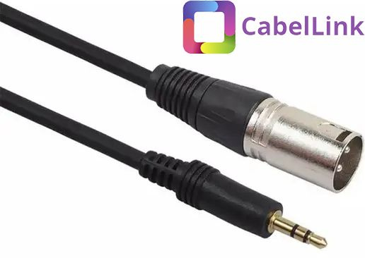 Переходник штекер (папа) XLR 3 pin - штекер (папа) Jack 3,5 мм стерео ...