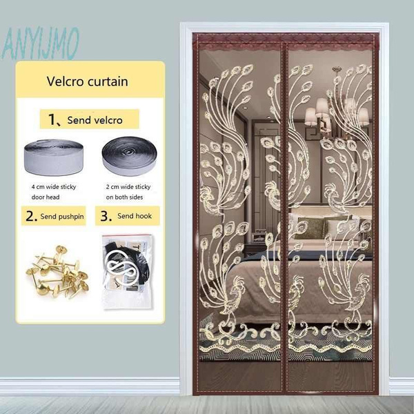 Москитная сетка на дверь, на магнитах, штора дверная занавеска 120 ...