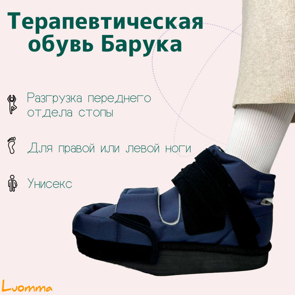 Обувь ортопедическая послеоперационная Барука LUOMMA для разгрузки ...