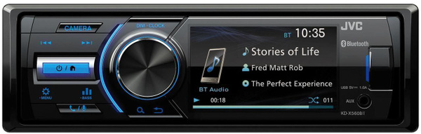 Автомагнитола JVC KD-X560BT 1DIN 4x45Вт v4.2 3" ПДУ RDS1 DIN - купить в ...