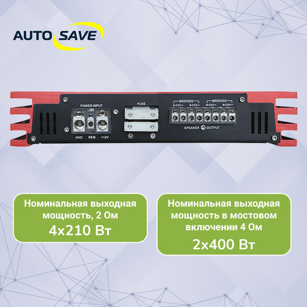 УРАЛ Усилитель автомобильный, каналы: 4, 260 Вт - купить с доставкой по ...