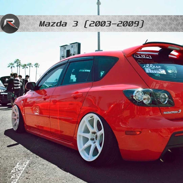 Накладки на пороги для автомобиля Mazda 3 BK/ Мазда 3 2003-2009 г.в ...