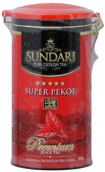 Sundari Чай черный крупнолистовой Premium, сорт Super Pekoe, отборный ...