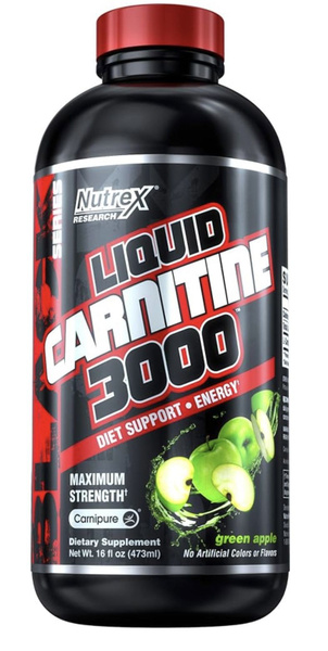L-Карнитин жидкий 3000 мг // Nutrex Liquid Carnitine 3000 green apple ...