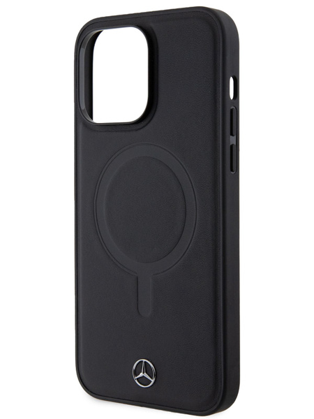 Чехол Mercedes Leather Plain Smooth Magsafe на Apple iPhone 14 Pro Max ...