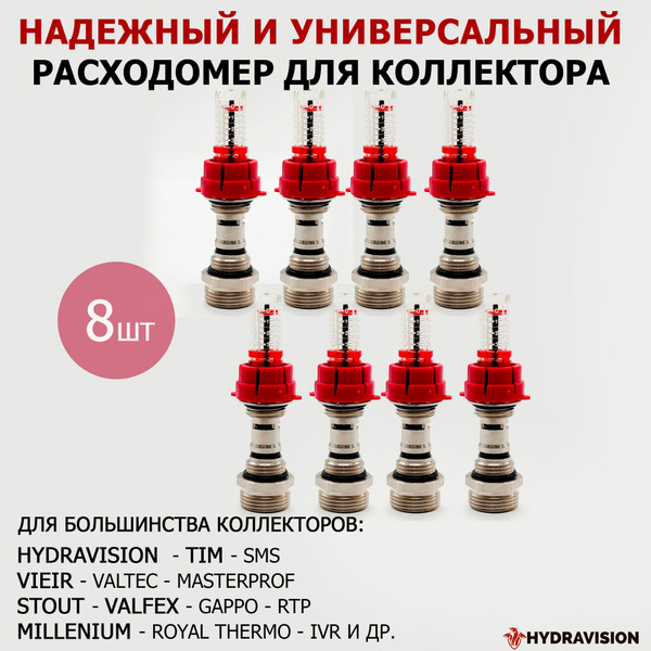 Расходомер для коллектора теплого пола УНИВЕРСАЛЬНЫЙ (TIM, VIEIR, STOUT ...