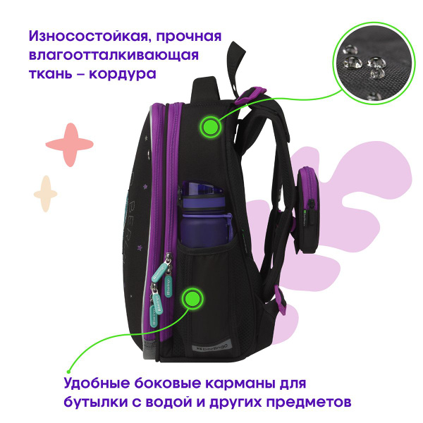 Ранец школьный для девочек 1 класс Berlingo Expert "Shining butterfly ...