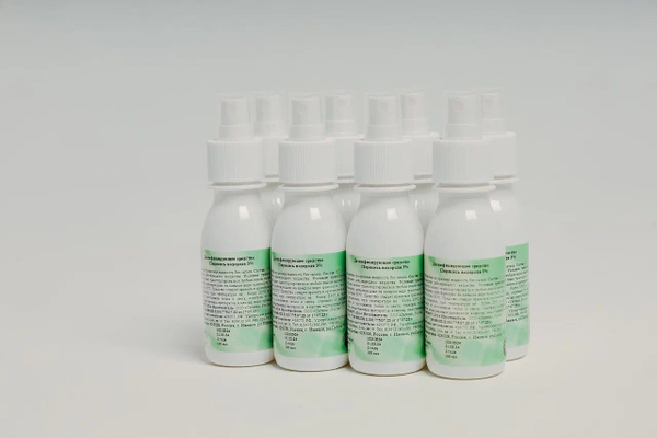 Перекись водорода 3% 8 шт. по 100 мл. флакон с распылителем ...