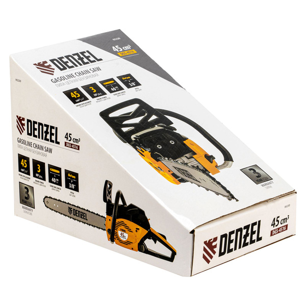 Пила цепная бензиновая DGS-4516, шина 40 см, 45 см3, 3 л.с, шаг 3/8 ...
