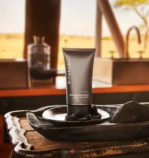 RITUALS... HOMME Face Scrub Скраб для лица мужской с древесным углем ...