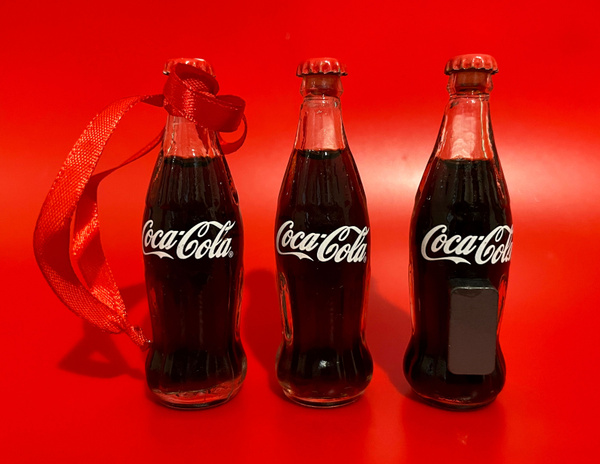 Набор 3 сувенирные мини бутылочки Кока-кола Coca-Cola, 7,5 см. купить ...