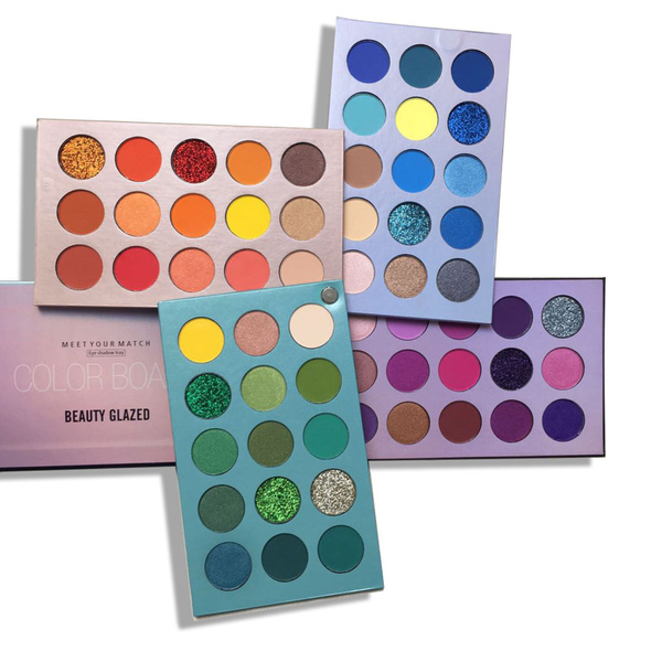 Палитра теней для век BEAUTY GLAZED, 60 цветов, 4 слоя теней для век ...