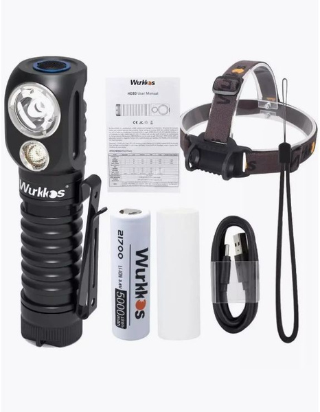 Налобный фонарь Wurkkos HD20 Черный - купить с доставкой по выгодным ...