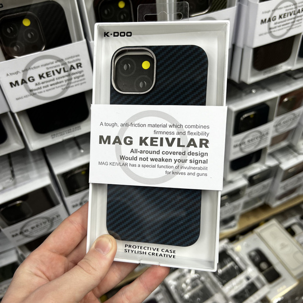 Чехол KZDOO Mag Keivlar MagSafe Kevlar для iPhone 13/Кевларовый чехол с ...