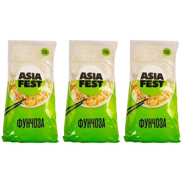 AsiaFest Лапша Фунчоза, 250 г, 3 уп - купить с доставкой по выгодным ...