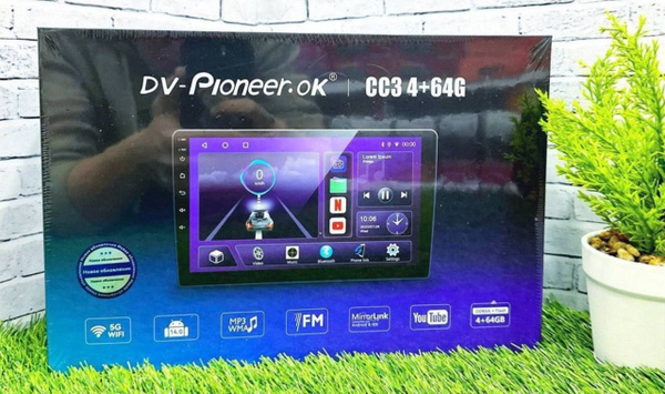 Автомагнитола Android Pioneer.ok 4/64GB с кулером на 9-дюйм мощная ...