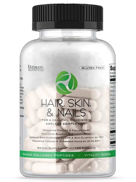 Витамины для волос от выпадения, кожи и ногтей Ultimate Nutrition HAIR ...