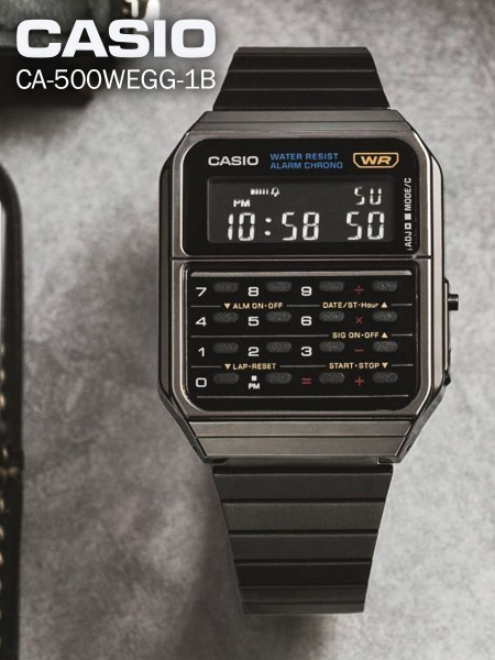 Винтажные наручные часы с калькулятором Casio CA-500WEGG-1B - купить с ...