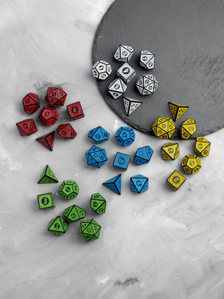 Кости игральные, дайсы, кубики для DnD (ДнД) Набор из 5 цветов - купить ...