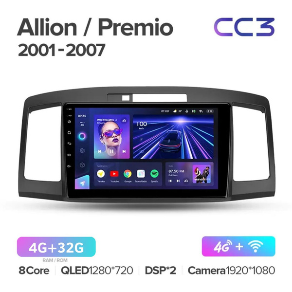 Магнитола Teyes CC3 4/32Гб для Toyota Allion / Premio T240 2001-2007 ...
