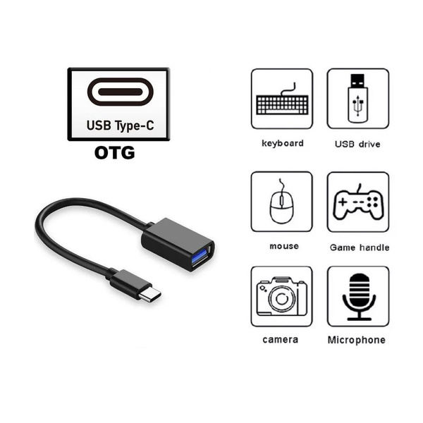 Адаптер USB 3.0 на Type-C OTG черный - купить с доставкой по выгодным ...