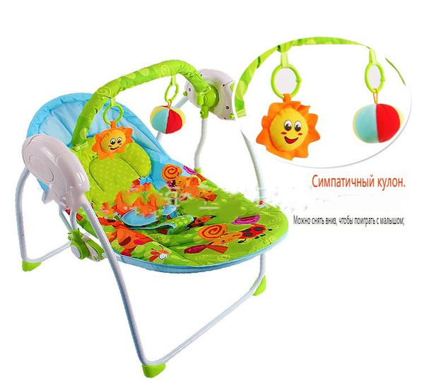 Электронные качели для новорожденных с подвесными игрушками, домашние ...