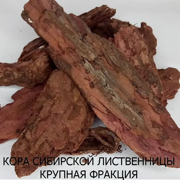 Грунт натуральный для террариума "Кора сибирской лиственницы" крупная ...