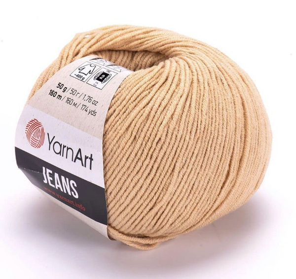 Пряжа YarnArt Jeans (ЯрнАрт Джинс), 55 % хлопок, 45 % акрил, 50 г, 160 ...