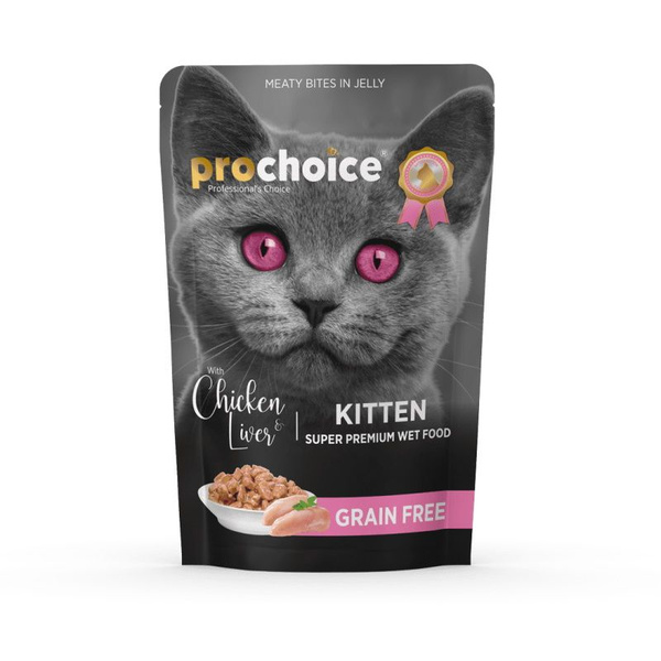 PROCHOICE Влажный корм для котят, Grain Free, с курицей и печенью ...