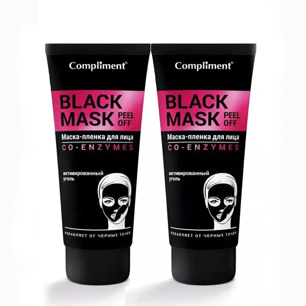 Compliment Маска-пленка глубокое очищение Black Mask Cо-Enzymes от ...