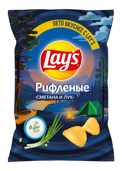 Чипсы Lay's Max рифленые Сметана и лук, 140г, 3 шт. - купить с ...