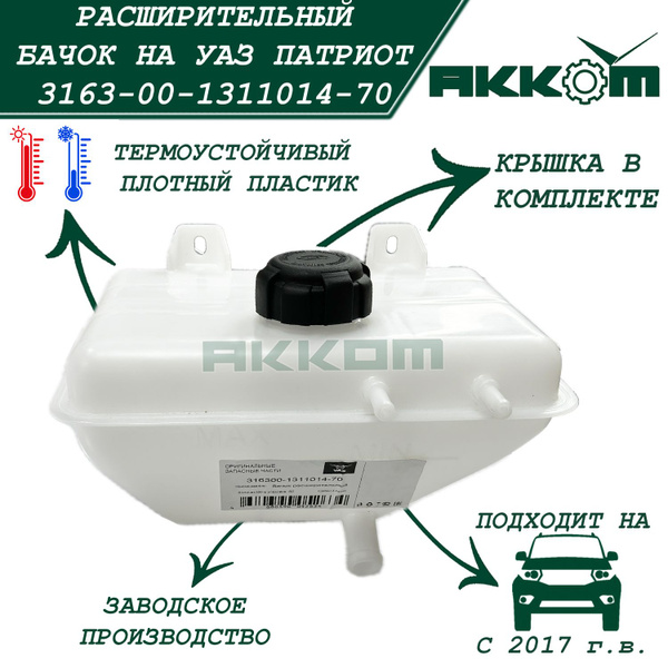 Расширительный бачок С КРЫШКОЙ УАЗ Патриот, Пикап, Профи, нового ...