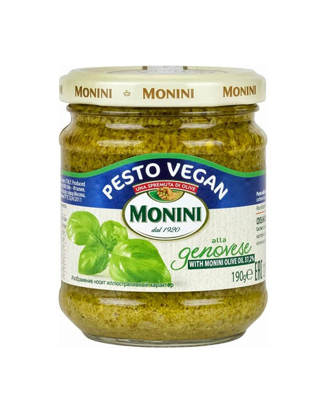 Соус Monini Pesto Vegan alla Genovese, 190 гр - купить с доставкой по ...