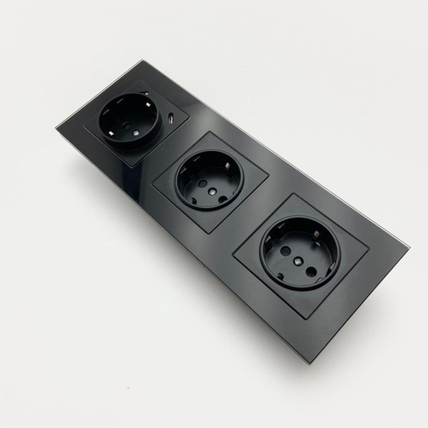 Розетка тройная стеклянная с USB и Type-C - купить по низкой цене в ...