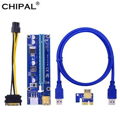 PCI-E райзер CHIPAL VER009S Riser PCIE удлинитель PCI Express X1 - X16 ...