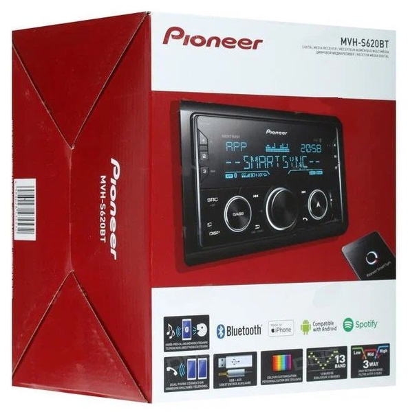 PIONEER автомагнитола MVH-S620BT 2DIN - купить с доставкой по выгодным ...