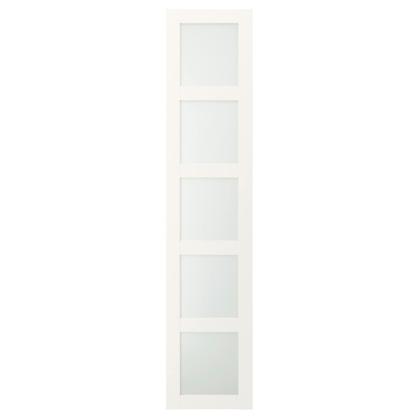 Дверь - IKEA BERGSBO/ БЕРГСБУ ИКЕА, 50x229 см, белый/матовое стекло ...