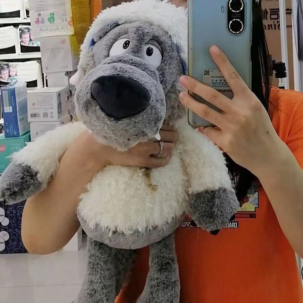 2024 Милая волчья плюшевая игрушка Grey Wolf кукла подушка подарок на ...