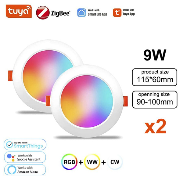 Умная лампочка Zigbee-Downlight, 9 Вт, Светодиодная, 2 шт. - купить с ...