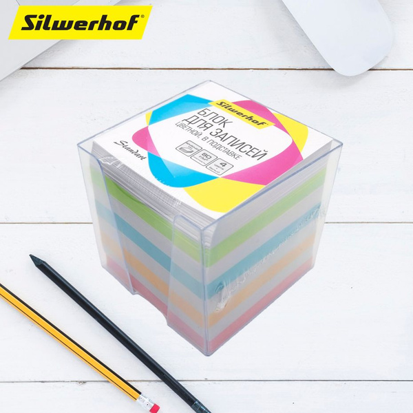 Блок для записей бумажный Silwerhof Стандарт 90х90х90мм, 80г/м2 ...