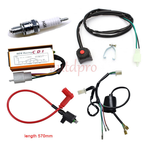 Проводка катушки зажигания CDI, свеча зажигания 50cc 70cc 110cc 125cc ...