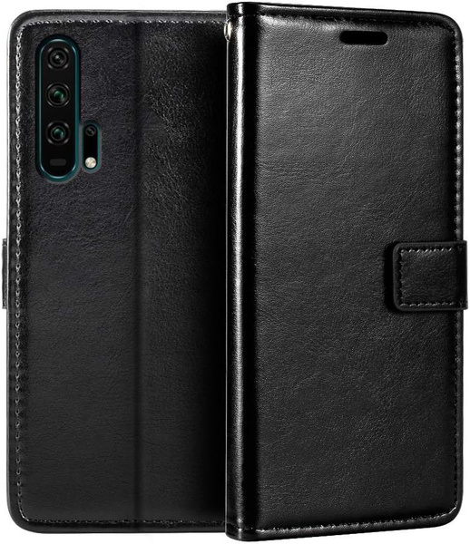 Кожаный флип-кейс для Honor 20 Pro (Хонор 20 Про),черный купить на OZON ...