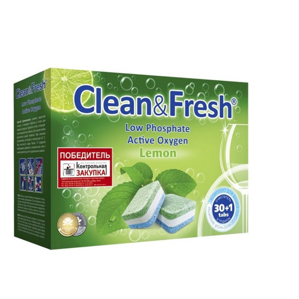 Clean & Fresh Таблетки для посудомоечных машин, 30 шт - купить с ...