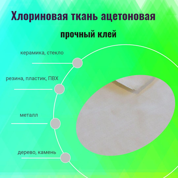 Хлориновая ткань(клей) ацетоновая 3 лоскута 10х20см купить на OZON по ...