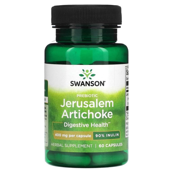Пребиотик топинамбур, 400 мг, 60 капсул, Sw Prebiotic Jerusalem ...