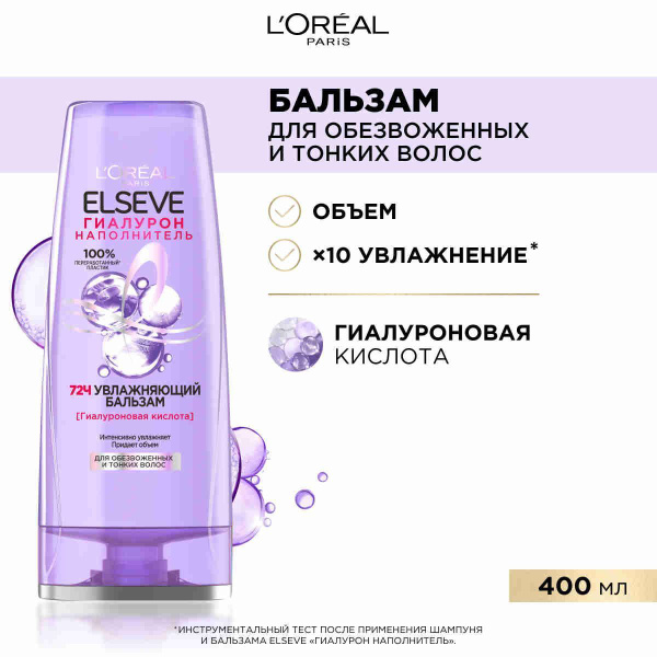 L'Oreal Paris Elseve Увлажняющий Бальзам "Гиалурон Наполнитель" с ...