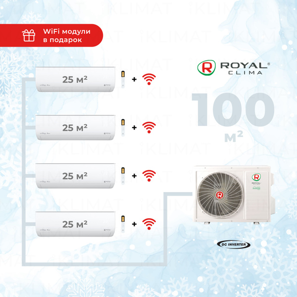 Инверторная мульти сплит-система с Wi-Fi Royal Clima Multi Gamma Gloria ...