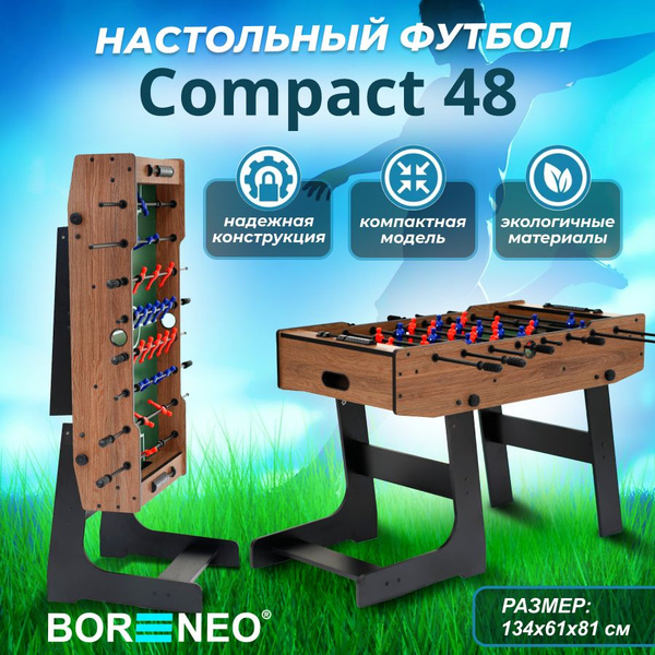 Характеристики Настольный футбол, Мини футбол, Кикер BOR NEO Compact 48 ...